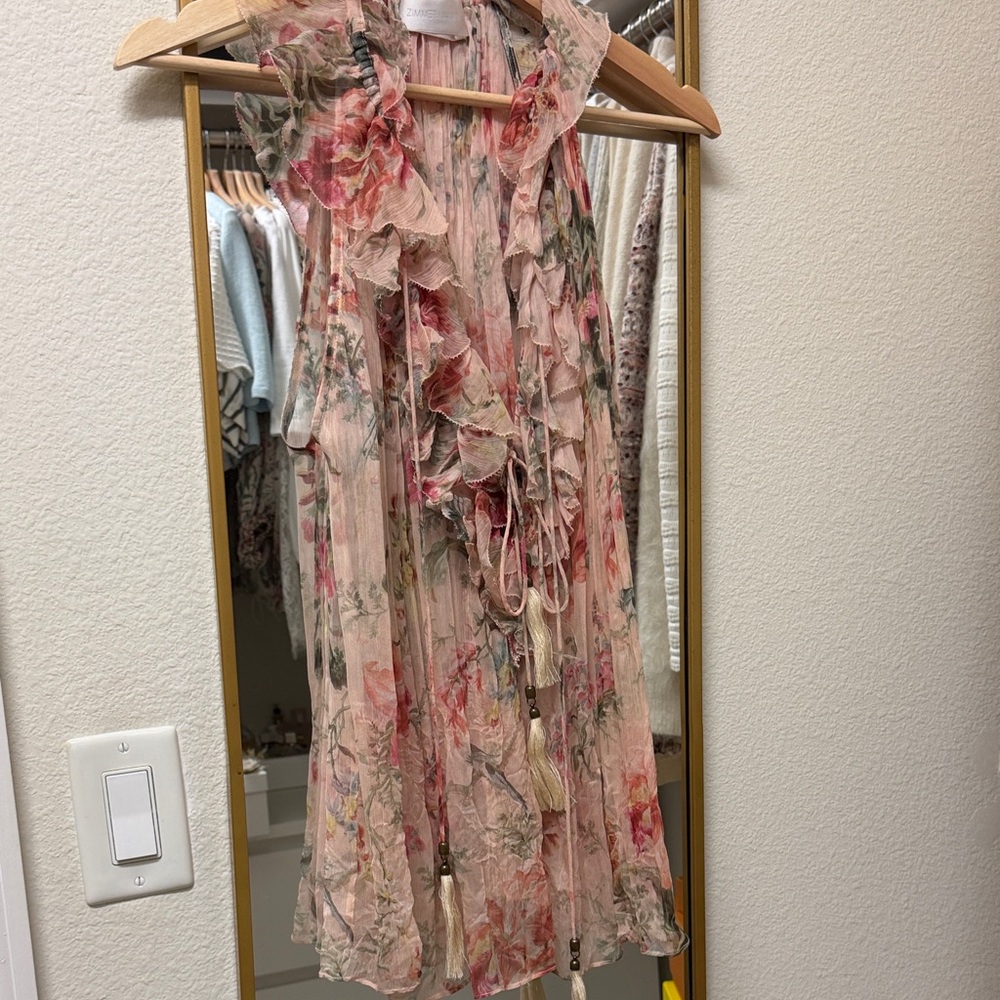 Floral Ruffle Sleeveless Top